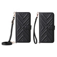 Crossbody Leather Wallet flip case for Oppo Reno 13F 5G, black