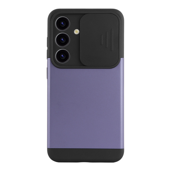 Case for Samsung Galaxy S24, ERBORD CamProtect Slide Camera, purple