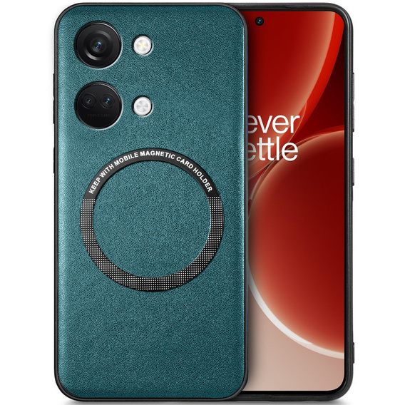 Case for OnePlus Nord 3 5G, Leather Hybrid MagSafe, green