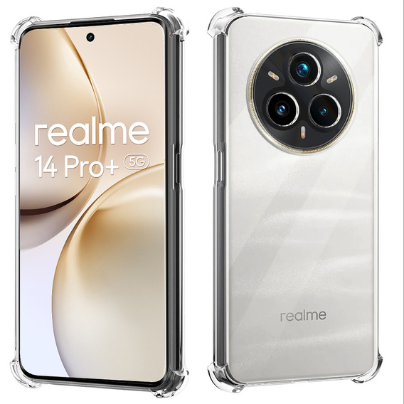 Case for Realme 14 Pro+ 5G, Dropproof, transparent