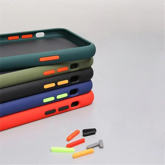 Silicone case for Samsung Galaxy M15 5G, with camera protection, transparent / black