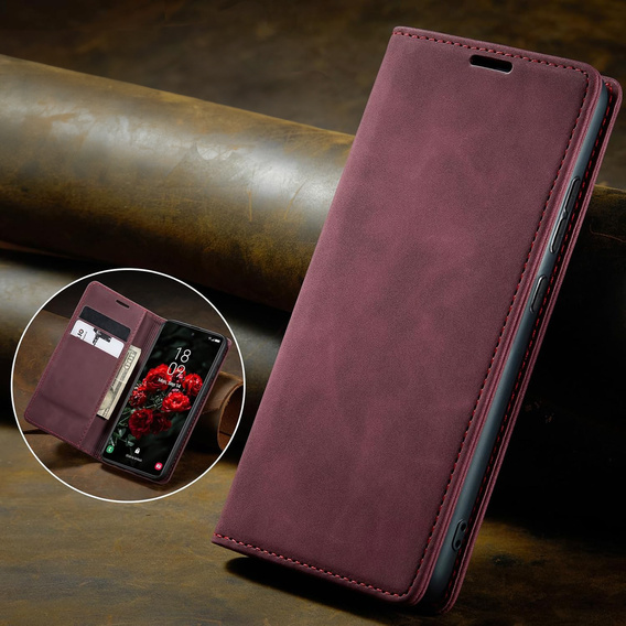 Case for Samsung Galaxy A55, ERBORD Vintage, red + Screen Glass