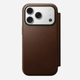 Nomad case for iPhone 17 Pro, Modern Leather Folio, brown