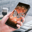 Flip case for Xiaomi Redmi Note 12 4G, Wallet, butterfly and crystals, black