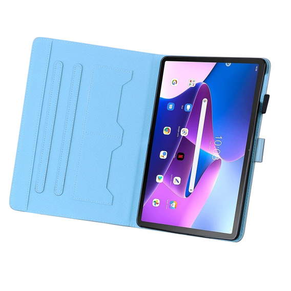 Case for Lenovo Tab M10 Plus 10.6 Gen 3, with flap, animal, blue
