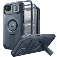 Armored case for iPhone 16e, Dexnor CamProtect MagSafe, blue