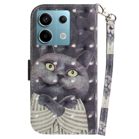 Flip case for Xiaomi Redmi Note 13 Pro 5G, Wallet, Cat grey