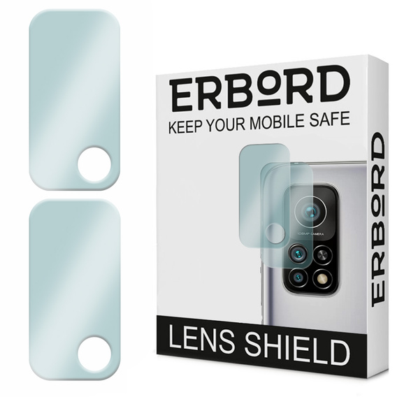 2x ERBORD tempered glass for camera to Xiaomi Mi 10T 5G/Mi 10T Pro 5G