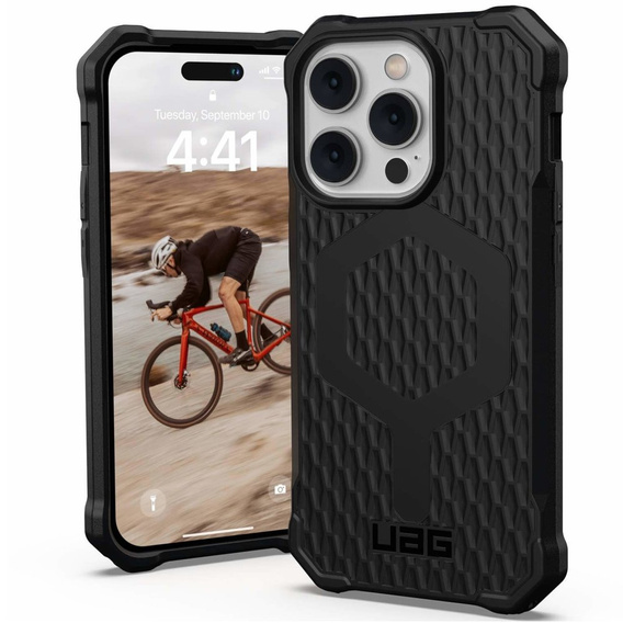 Urban Armor Gear Case for iPhone 14 Pro, Essential Armor MagSafe, black