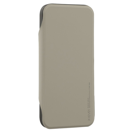 X-LEVEL Case for iPhone 16 Pro, Magnetic Card Holder, grey