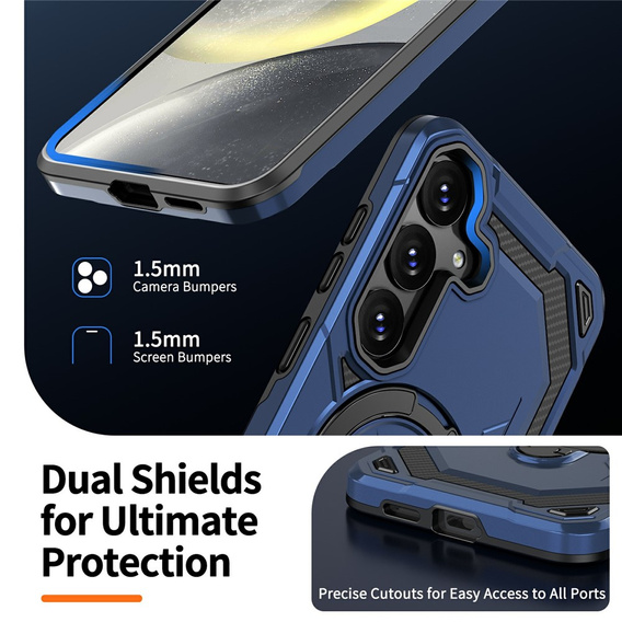 Magnetic case with stand for Samsung Galaxy A57 5G, blue