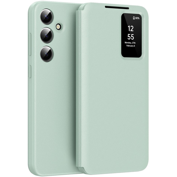 Flip case for Samsung Galaxy S24, Smart View Wallet, green