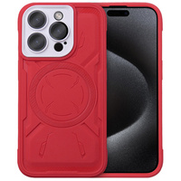 Case for iPhone 15 Pro, ERBORD Armor Mag, red