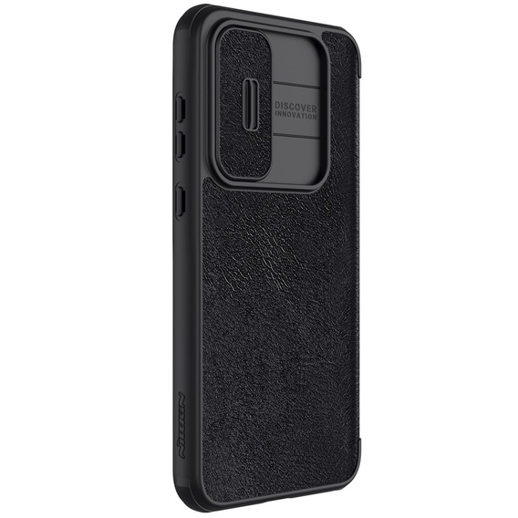 NILLKIN flip case for Samsung Galaxy A55, CamShield Qin Pro, leather, black