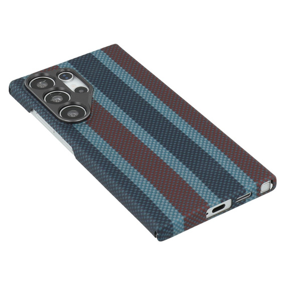 Case for Samsung Galaxy S24 Ultra, Aramid Fiber Slim Case, for MagSafe, blue / red