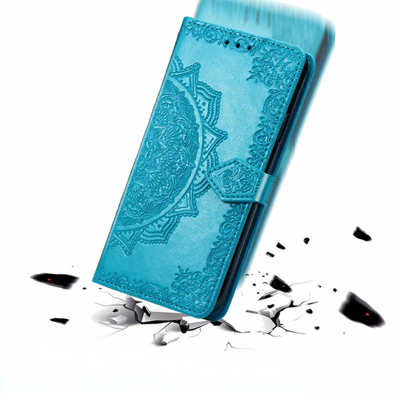 Flip case for Samsung Galaxy M15 5G, Mandala, blue