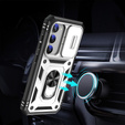 Case for Samsung Galaxy S23, CamShield Slide, CamShield Slide, white / black