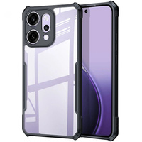 Case for Oppo Reno 14, reinforced, transparent with black sides