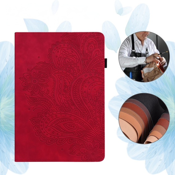Flap case for Xiaomi Redmi Pad SE 11", flower, red