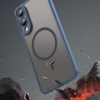 Case for Samsung Galaxy S25 Edge, Kickstand Matt Case, for MagSafe, blue + Screen protector
