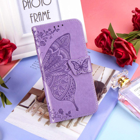 Flip case for Oppo A40 / Oppo A40m, Butterfly, purple