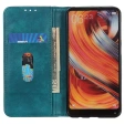 Flip case for Xiaomi Poco F6, Split Leather, green
