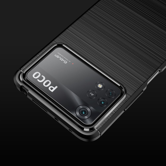 Case for Xiaomi Poco X4 Pro 5G, Carbon, black
