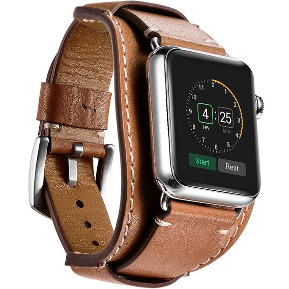Leather Strap for Apple Watch 1/2/3/4/5/6/7/8/SE/Ultra 42/44/45/49mm, brown