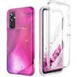 Case for Samsung Galaxy A14 4G/5G, Suritch Full Body Marble, purple