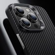 BENKS Kevlar Case voor iPhone 15 Plus, Carbon Fiber, black