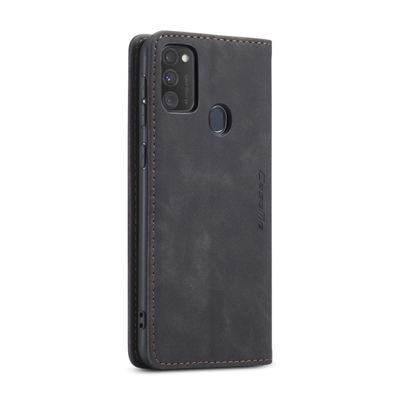 CASEME case for Samsung Galaxy M21, Leather Wallet Case, black