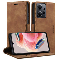 Case for Xiaomi Redmi Note 12 5G / Poco X5 5G, ERBORD Vintage, wallet with flap, brown