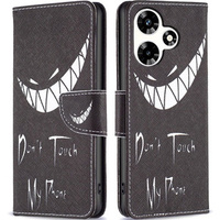Flip case for Infinix Hot 30, Wallet, Don't Touch My Phone, black