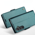 CASEME flip case for Samsung Galaxy A54 5G, Litchi Wallet, green