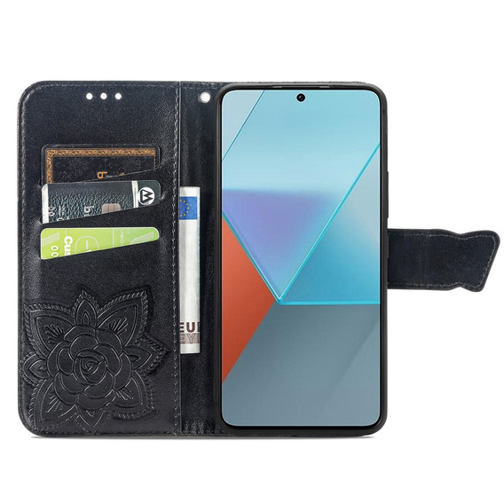 Flip case for Xiaomi Redmi Note 13 Pro 5G, Butterfly, black