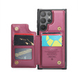 CASEME flip case for Samsung Galaxy S25 Ultra, Litchi Wallet, red
