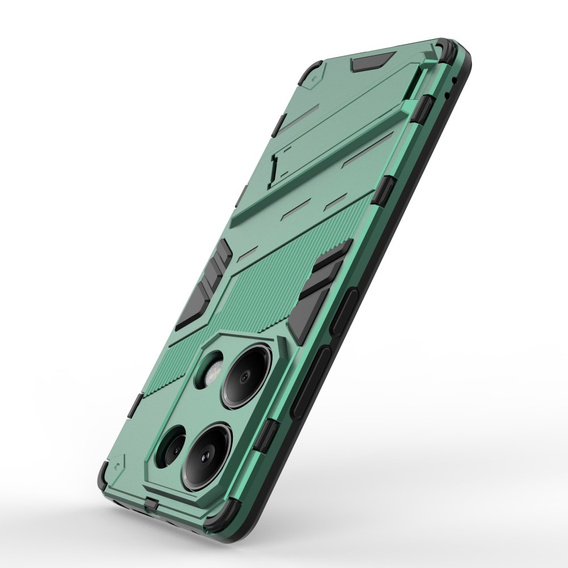 Case for Xiaomi Redmi Note 13 Pro 4G / Xiaomi Redmi Note 14S / Xiaomi Poco M6 Pro 4G, Military kickstand, green