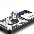 Case for Samsung Galaxy S23, CamShield Slide, CamShield Slide, white / black