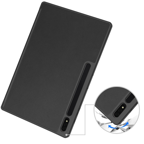 Case for Samsung Galaxy Tab S10 Ultra, Smartcase with stylus space, black
