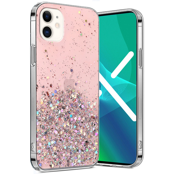 Case for iPhone 11, Glittery, pink
