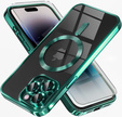 Case for iPhone 14 Pro Max, Electro MagSafe, green + Screen Glass