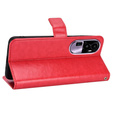 Flip case for Oppo Reno 10 / 10 Pro, Crazy Horse Wallet, red