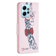 Flip case for Xiaomi Redmi Note 12 4G, Wallet, giraffe, pink