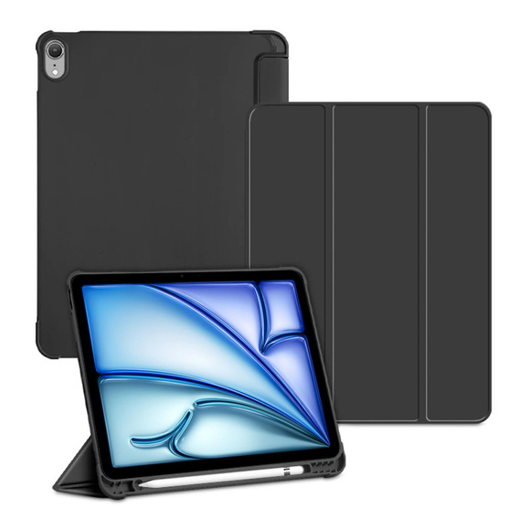 Case for iPad Air 13" 2025/2024 (7/6 gen.), Smartcase with stylus space, black