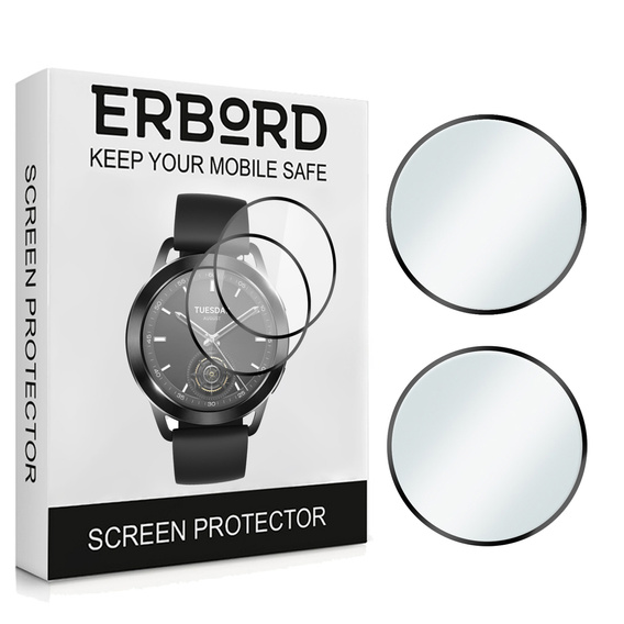 2x ERBORD Hybrid Glass for Xiaomi Watch S3