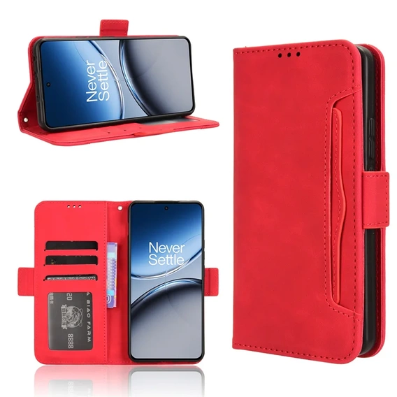 Flip case for OnePlus Nord 4, Card Slot, red