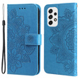 Flip case for Samsung Galaxy A53 5G, Mandala Flower, blue