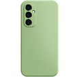 Case for Samsung Galaxy A15, Silicone Lite, green + 9H glass