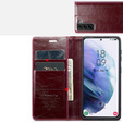 CASEME flip case for Samsung Galaxy S21, Waxy Textured, red