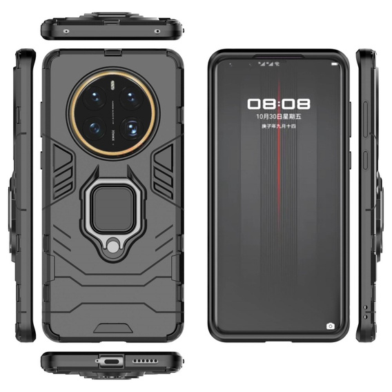 Case for Huawei Mate 50 Pro 4G, Kickstand Ring, black